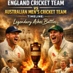 England Cricket Team vs Australian Men’s Cricket Team Timeline