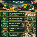 Australian Men’s Cricket Team vs South Africa National Cricket Team Timeline
