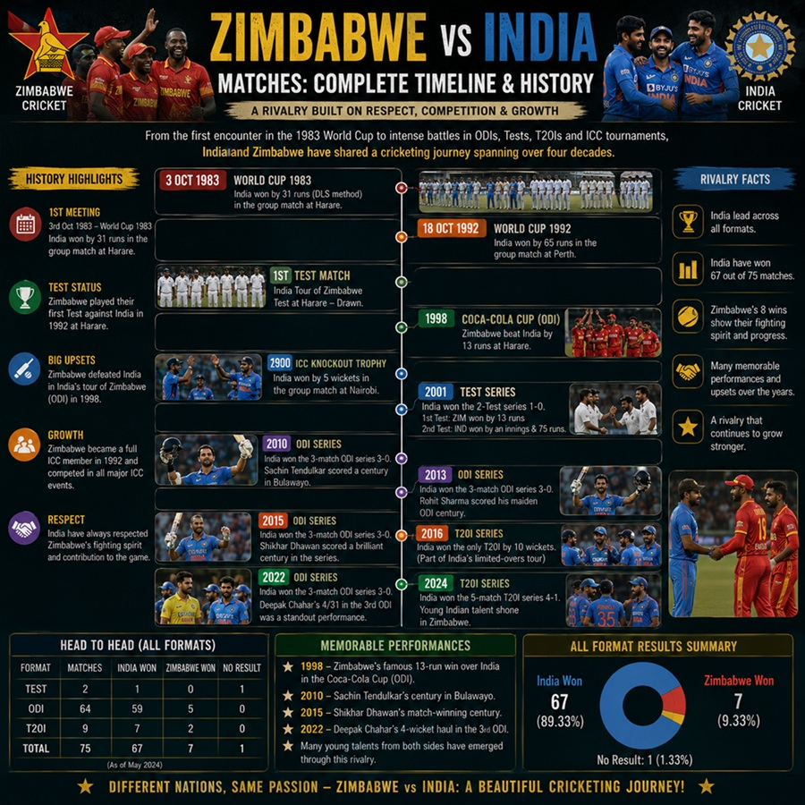 zimbabwe national cricket team vs india national cricket team matches