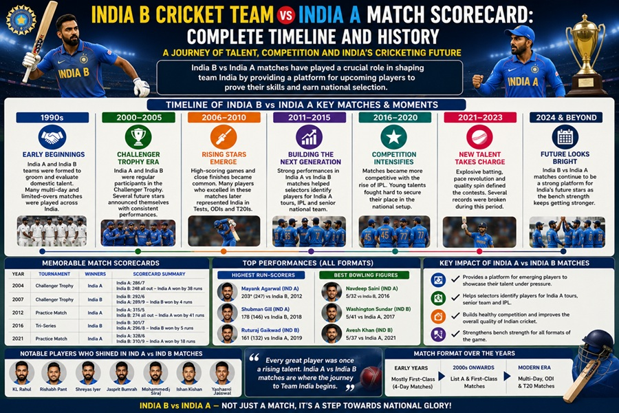india b cricket team vs india a match scorecard